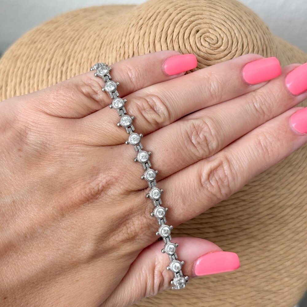 Judith Ripka .925 Sterling Silver Women's Haute Collection Bracelet 7.5"